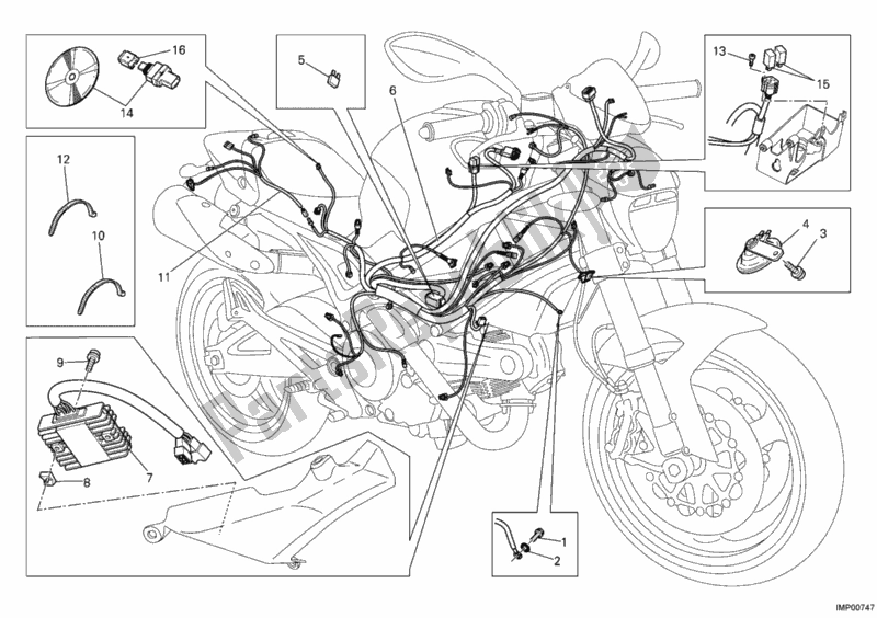 Wszystkie części do Wi? Zka Przewodów Ducati Monster 795-Thai 2012